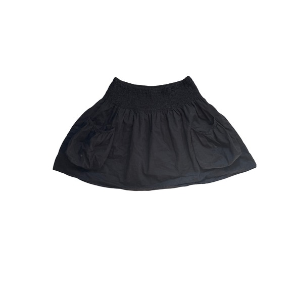 Mossimo Supply Co Dresses & Skirts - Mossimo Supply Co Black Smocked Waist Cotton Mini Skirt Cargo Pockets Small